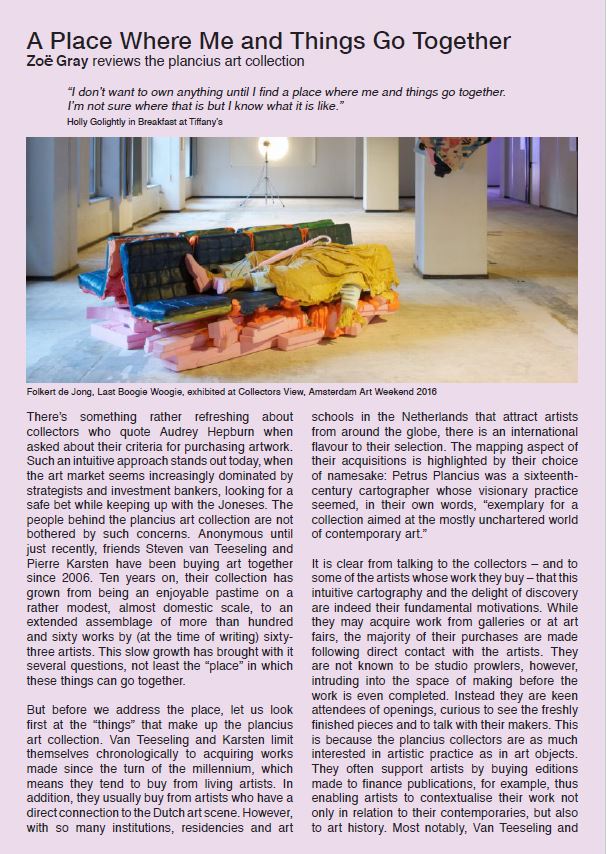 Zoe Gray on plancius art collection p1