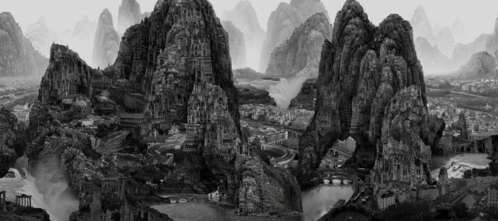 plancius art collection Yang Yongliang Journey to the Far 2017 close